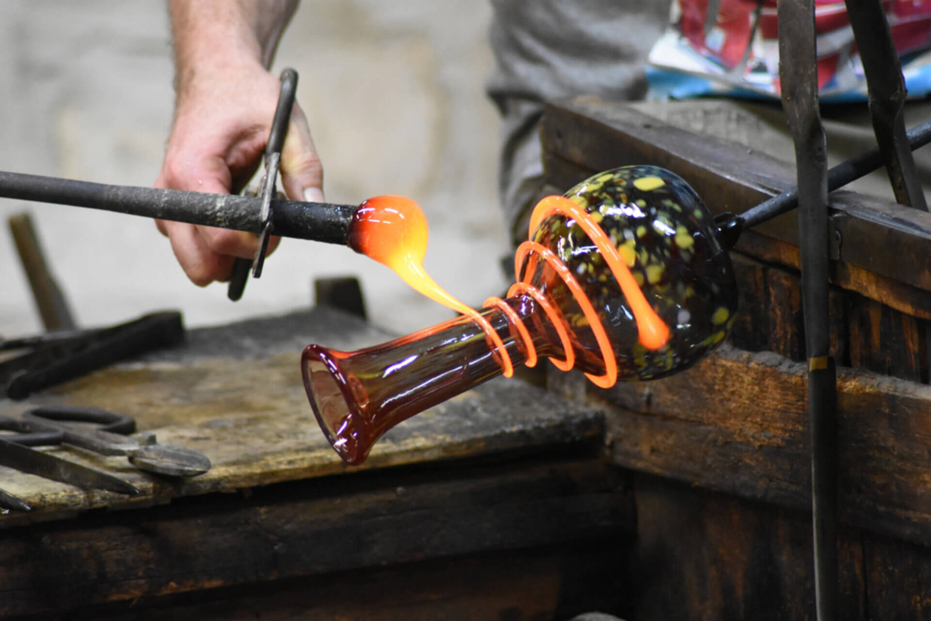 Fabrication artisanale du verre à Murano