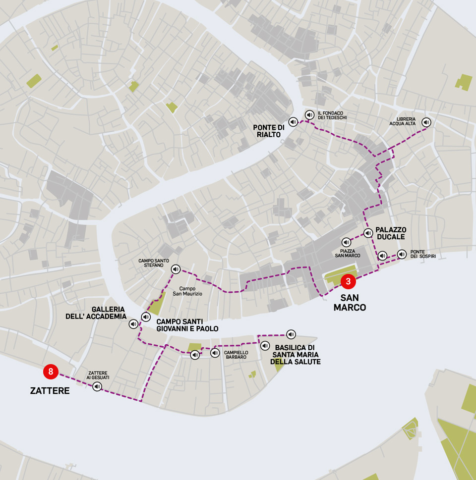 Karte Unvermeidliche Venedig Rundfahrt